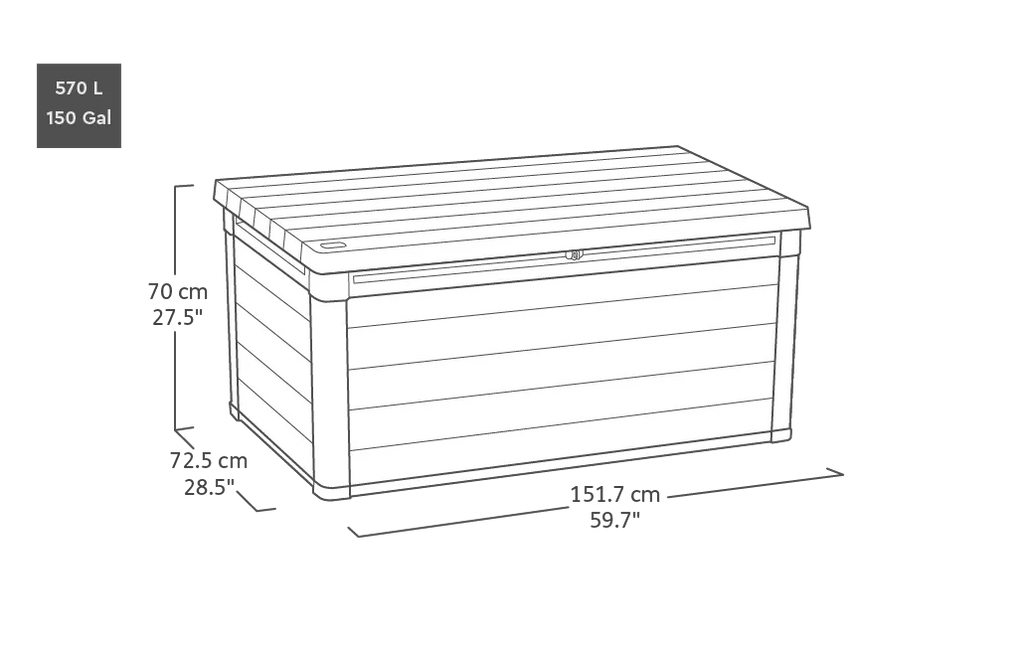 Cortina 570L Storage Box - Grey